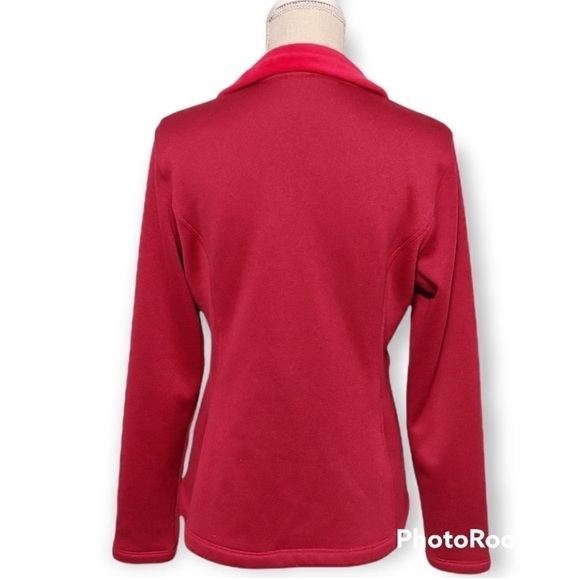 The North Face Women's Agave luxe Heathered Red Full-Zip warm fleece Jacket - Picture 4 of 9